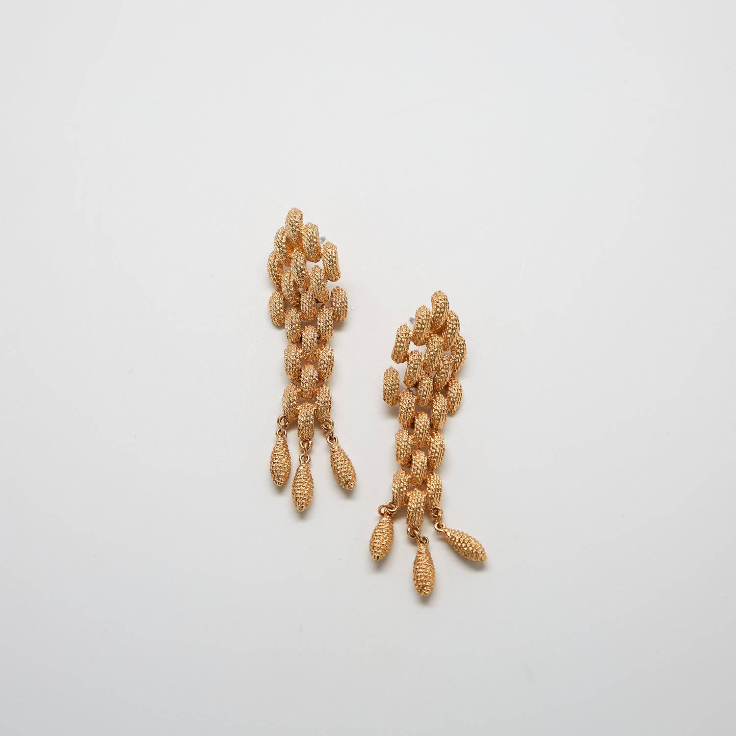 Vintage Monet Chainmail Drop Earrings - Admiral Row