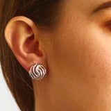 Vintage Monet Silver Swirl Earrings - Admiral Row