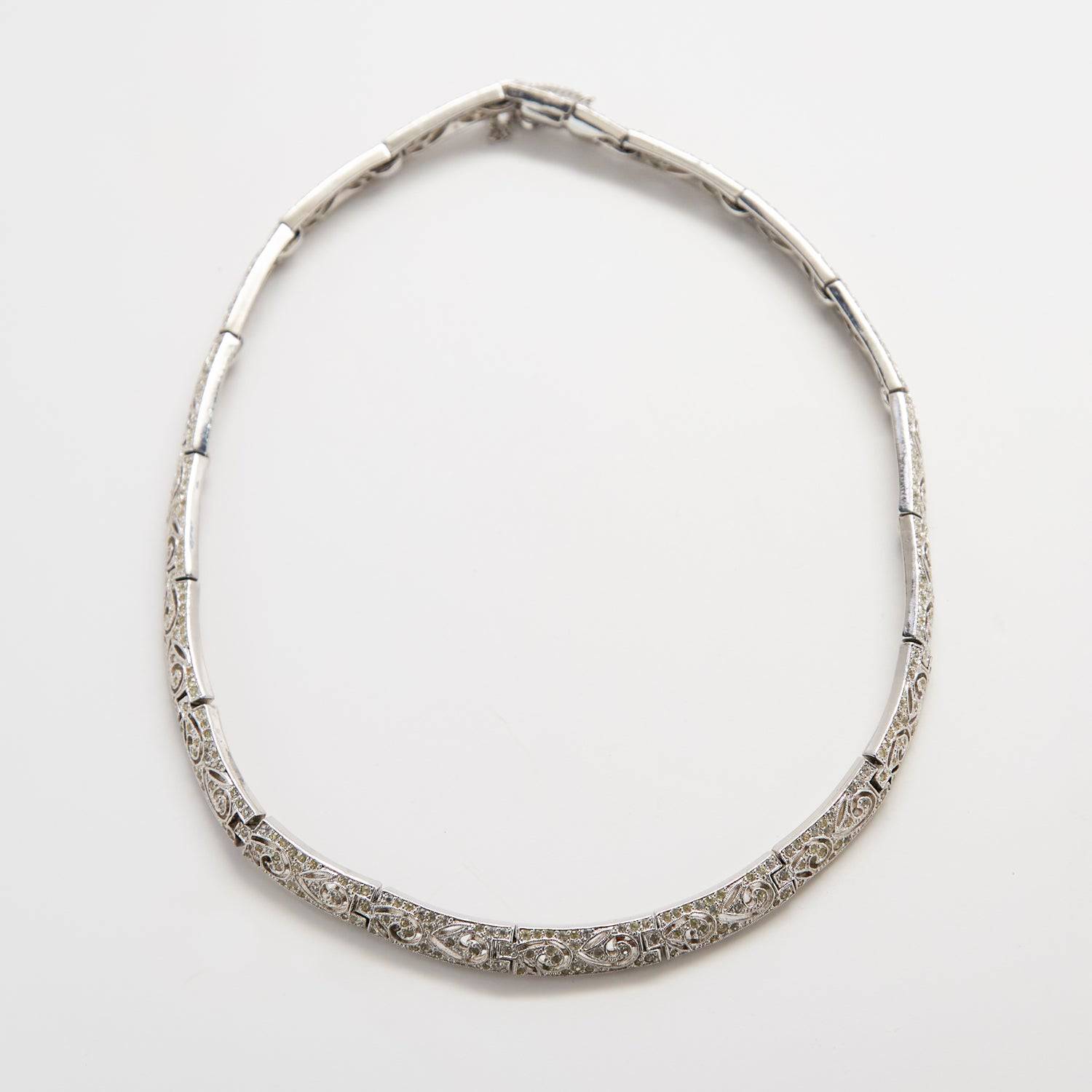 Vintage Silver Tennis Necklace - Admiral Row