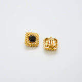 Vintage St. John Black Statement Stud Earrings - Admiral Row