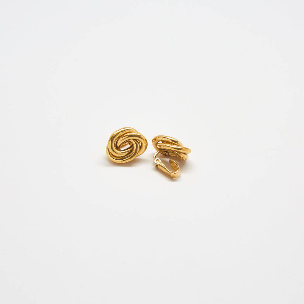 Vintage Trifari Tiny Gold Knot Earrings - Admiral Row