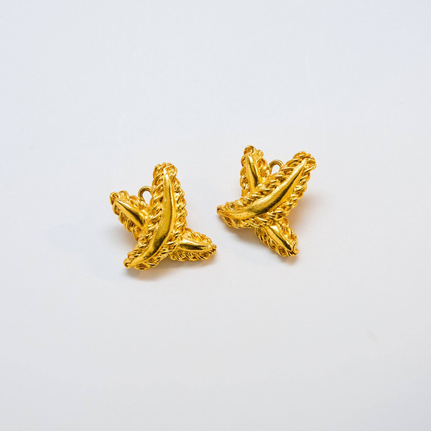 Vintage “X” Ribbon Earrings - Admiral Row