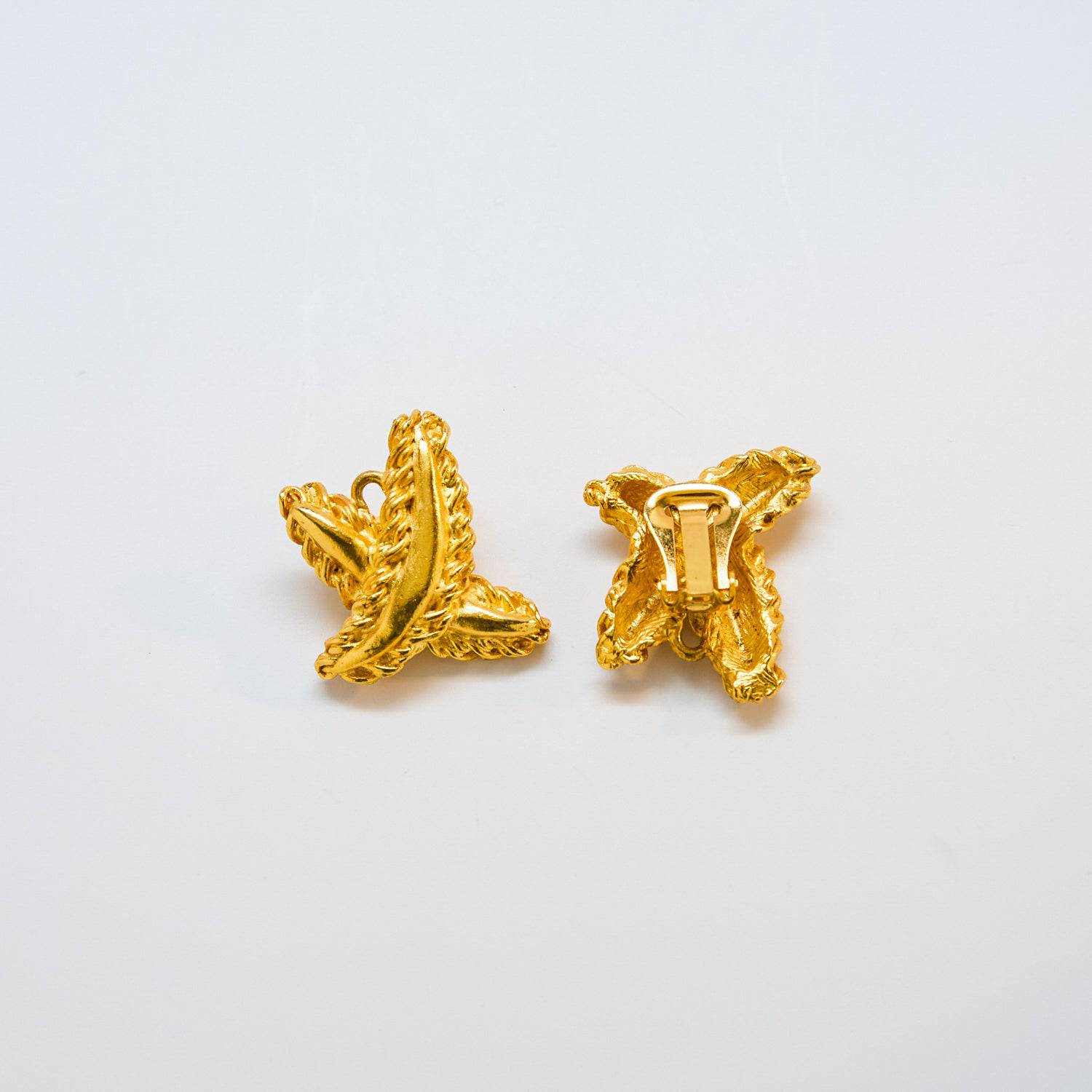 Vintage “X” Ribbon Earrings - Admiral Row