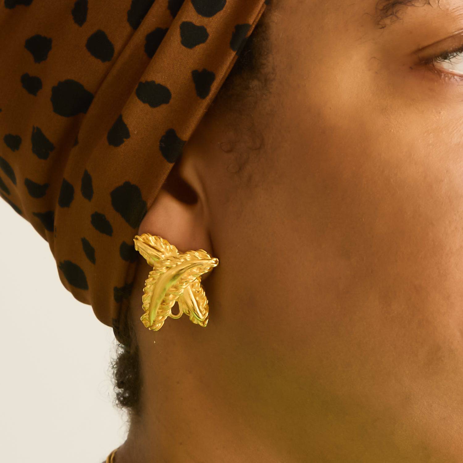 Vintage “X” Ribbon Earrings - Admiral Row
