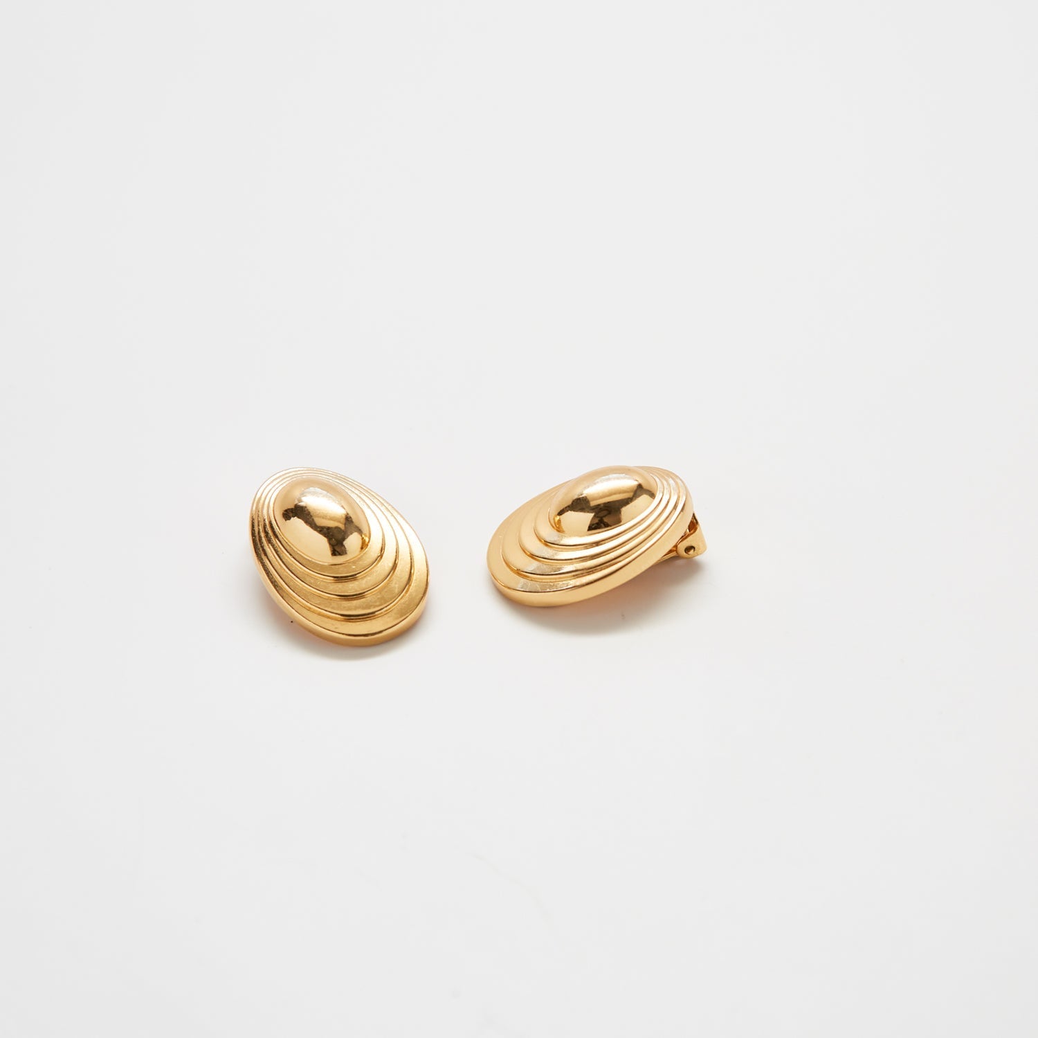 Vintage Christian Dior Oval Clip-on Earrings - Admiral Row