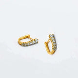 White CZ Huggie Hoop Earrings - Admiral Row