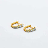White CZ Huggie Hoop Earrings - Admiral Row