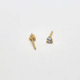 White CZ Round Stud Earrings - Admiral Row
