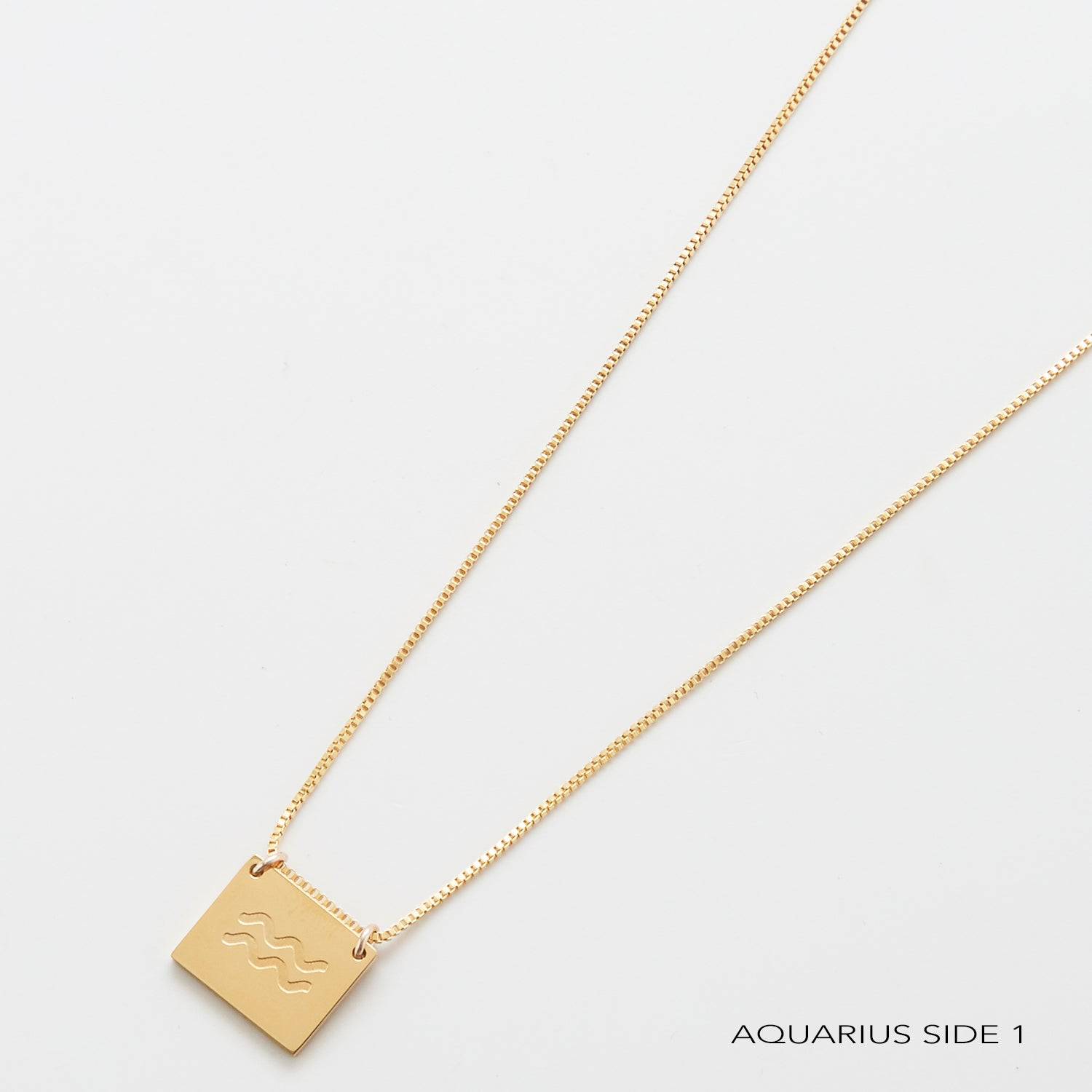 Zodiac Double-Sided Astrology Necklace - Admiral Row