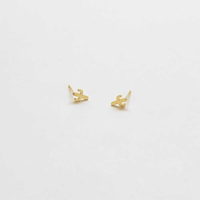Gold Cactus Stud Earrings - Imperfect - Admiral Row