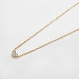 Gold Pave Heart Necklace - Admiral Row