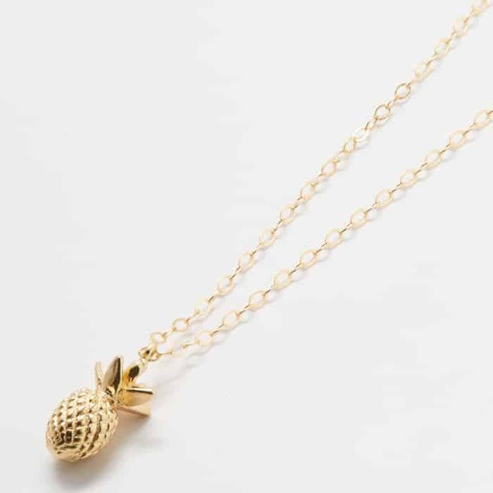 Gold Pineapple Necklace - Admiral Row