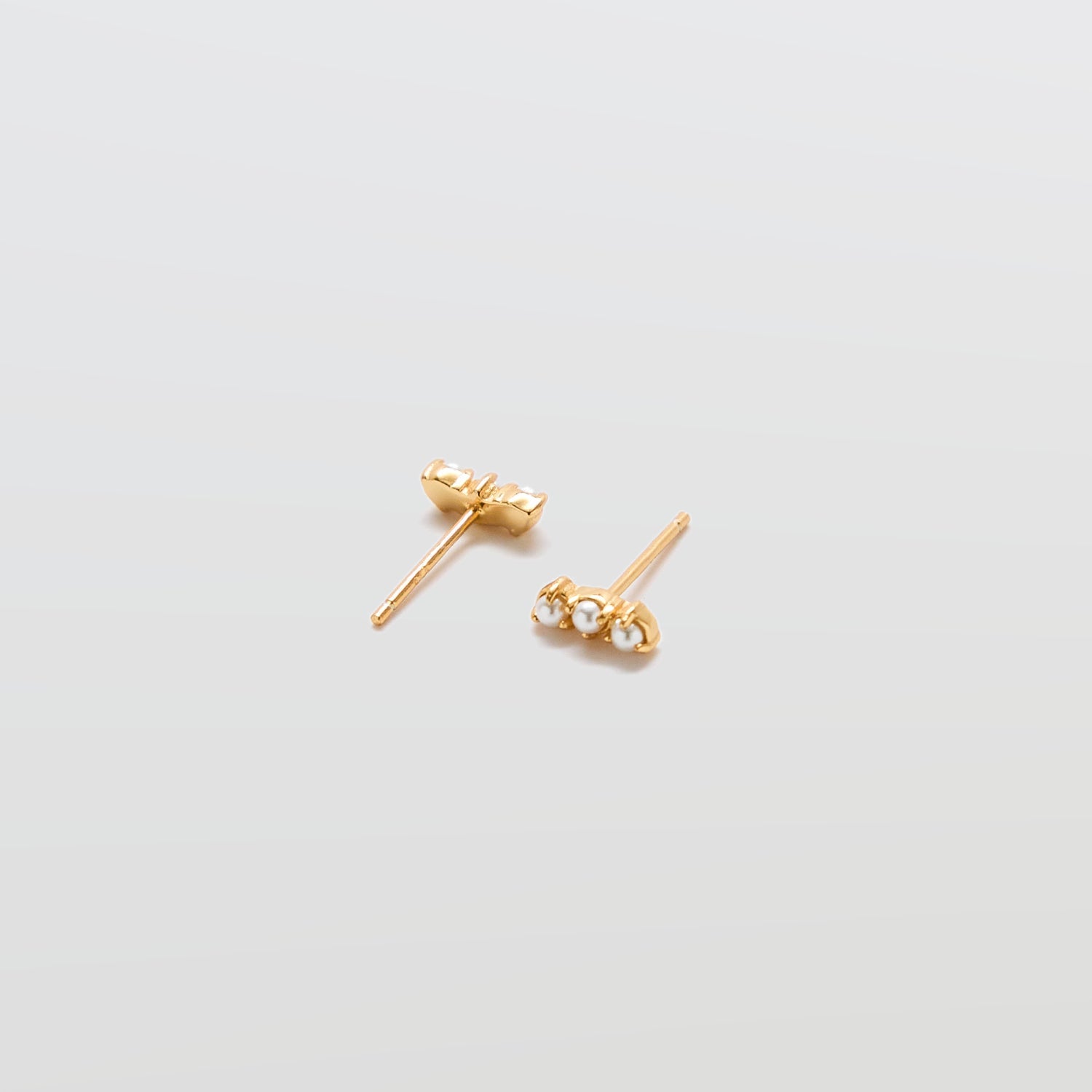 Gold Pearl Bar Earrings - Admiral Row