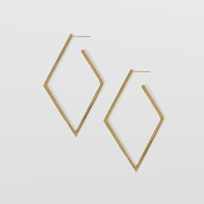 Gold Diamond Hoop Earrings - Admiral Row