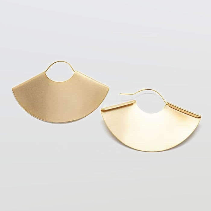 Gold Fan Earrings - Admiral Row