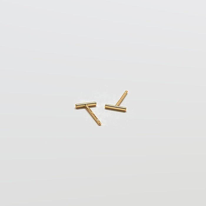 Gold Mini Bar Earrings - Admiral Row