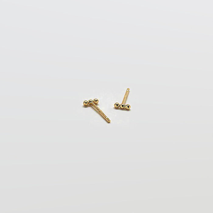 Gold Mini Bead Bar Earrings - Admiral Row