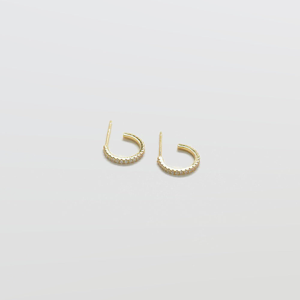 Mini Pave Gold Hoop - Admiral Row