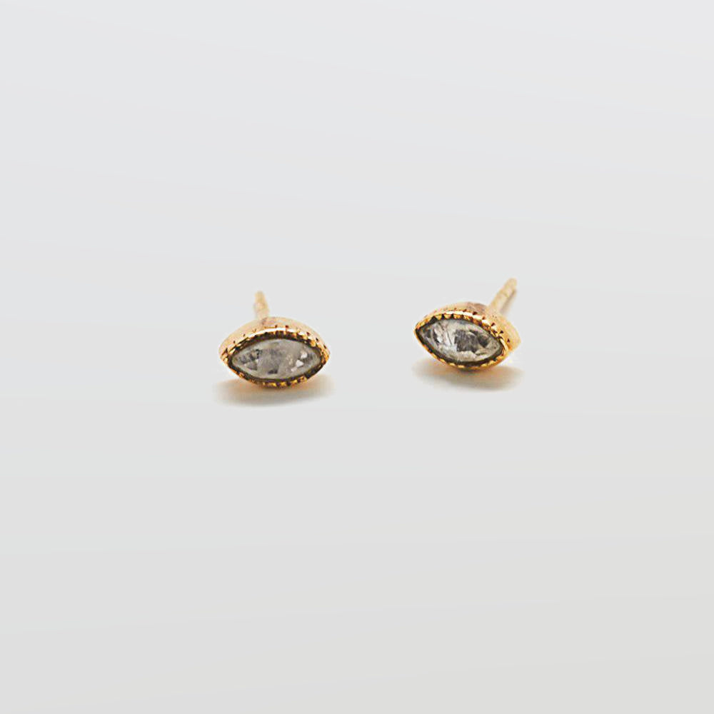Rainbow Moonstone Teardrop Stud Earrings - Admiral Row