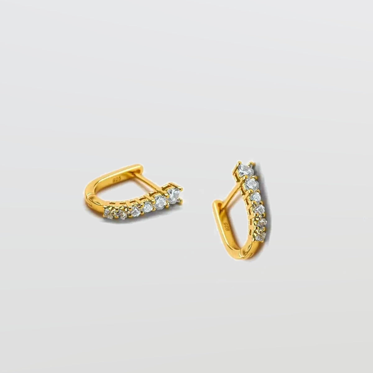 White CZ Huggie Hoop Earrings - Admiral Row