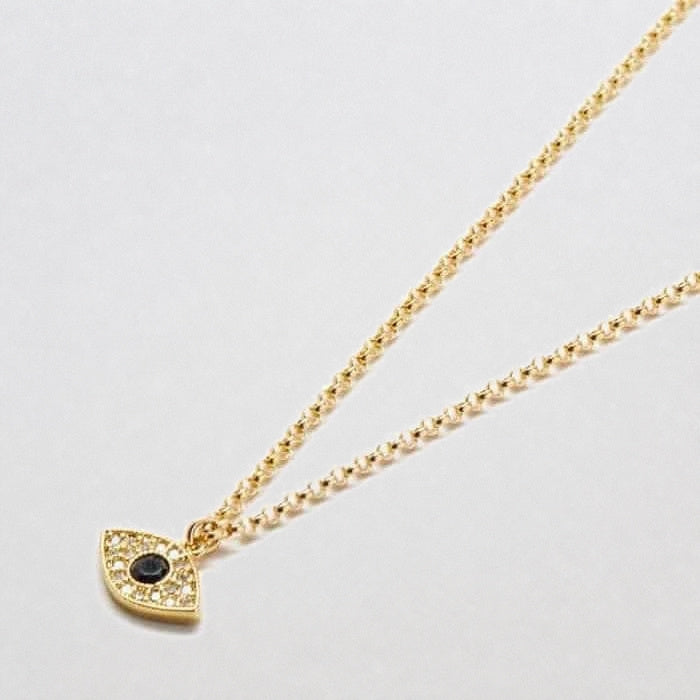 Pave Evil Eye Gold Necklace - Admiral Row