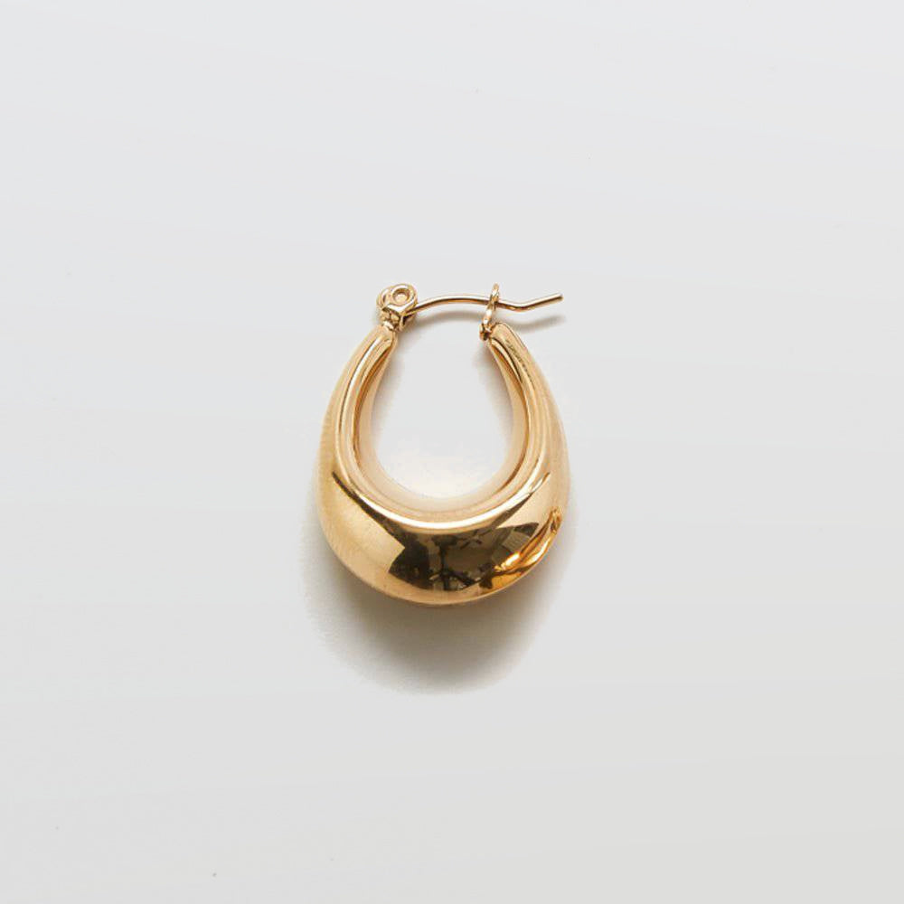 Gold Oval Hoop Earrings - Imperfect - Admiral Row