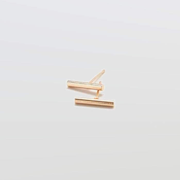 Slim Gold Bar Earrings - Imperfect - Admiral Row
