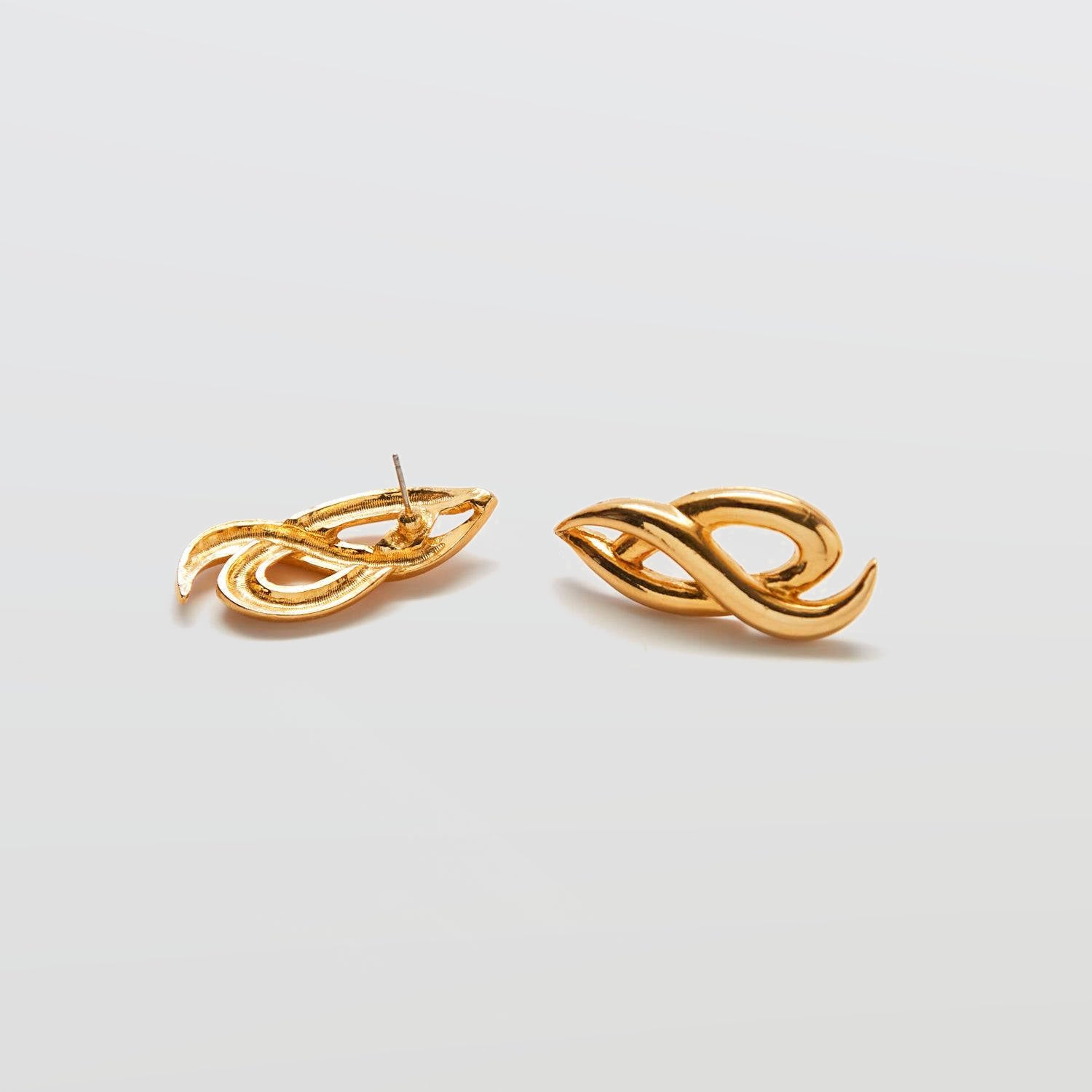 Vintage Gold Vine Earrings - Admiral Row