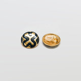 Vintage Monet Abstract Black and Gold Earrings - Admiral Row