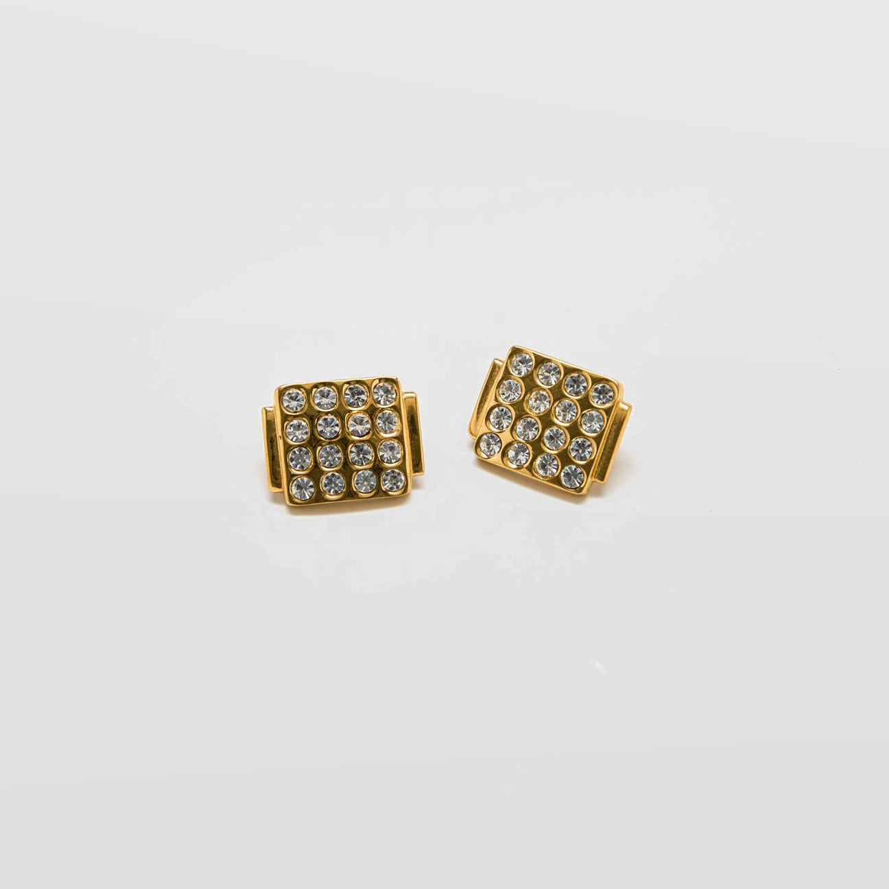 Vintage Monet Pavé Square Earrings - Admiral Row