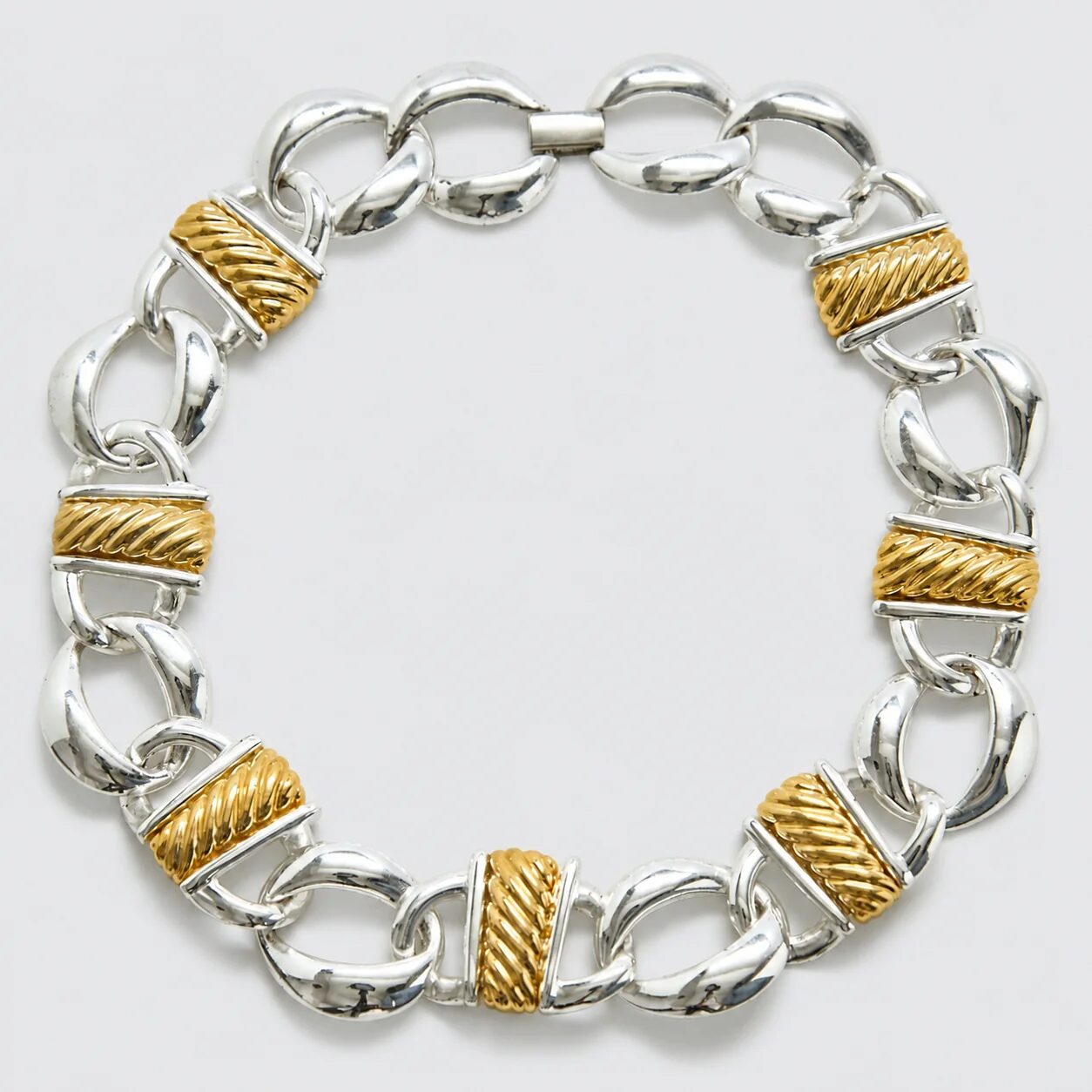Vintage Coro Mixed Metal Link Necklace