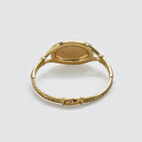 Vintage Monet red cabochon hinged bangle, hinge and reverse detail