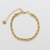 Gold Thick Rope Chain Bracelet - Admiral Row