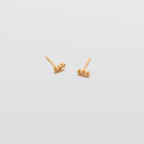 Champagne CZ Gold Bar Earrings - Admiral Row