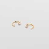 Pearl Gold Open Hoop Earrings - Admiral Row