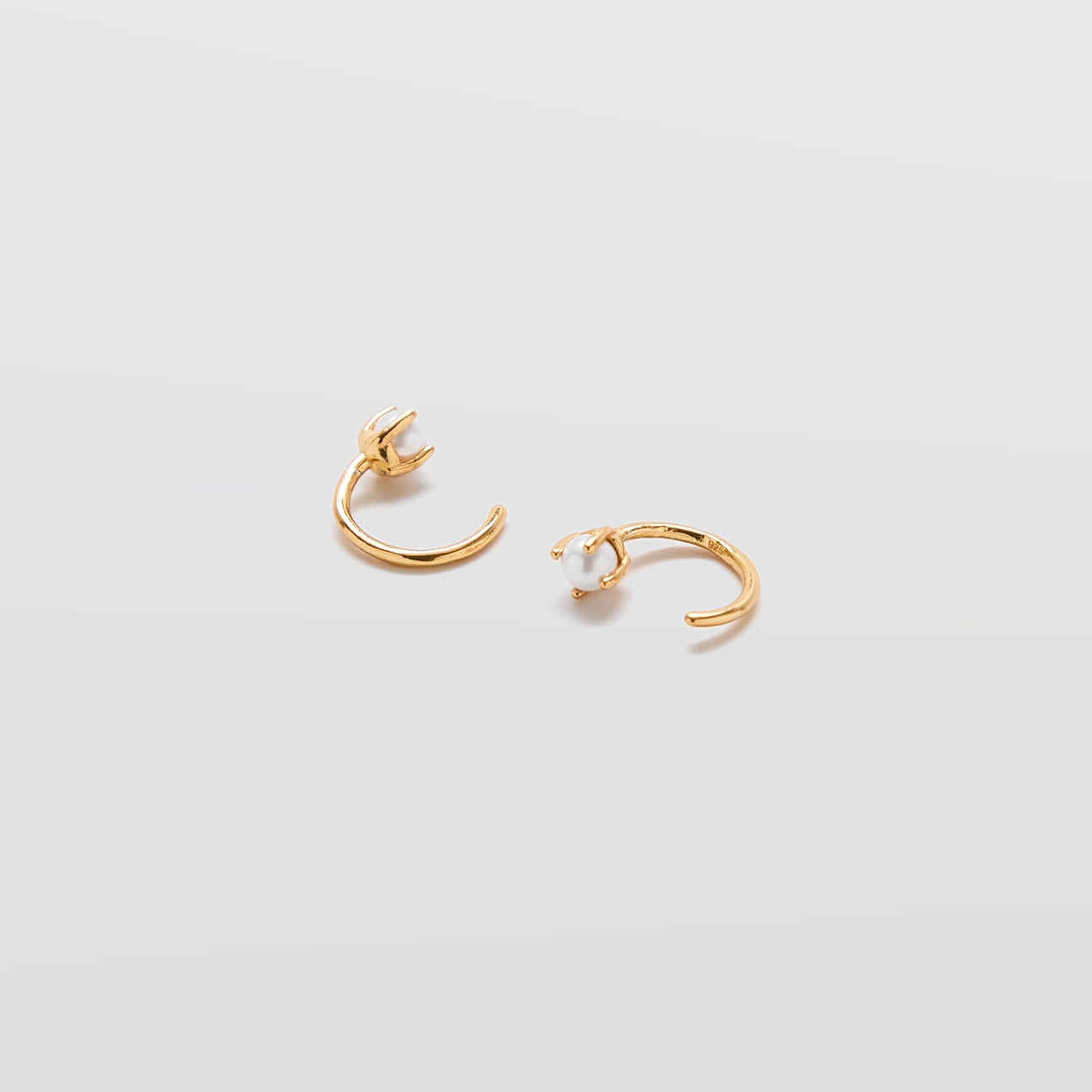Pearl Gold Open Hoop Earrings - Admiral Row