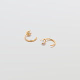 Pearl Gold Open Hoop Earrings - Admiral Row