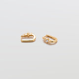 White CZ Square Huggie Earrings - Admiral Row