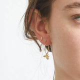 Gold Bee Hoop Drop Earrings - Admiral Row