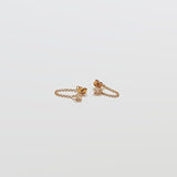 Gold CZ Chain Huggie Earrings - Admiral Row
