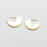 Geometric Mini Semi-Circle Stud Earrings - Admiral Row