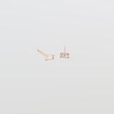 Mini Baguette Gold Studs - Admiral Row