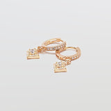 Pave Geometric Huggie Earrings - Admiral Row