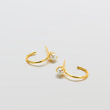 Pearl Mini Hoop Earrings - Admiral Row