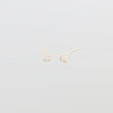 White CZ Oval Stud Earrings - Admiral Row
