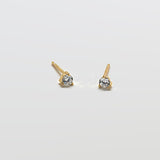 White CZ Round Stud Earrings - Admiral Row
