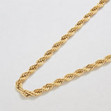 Gold Chunky Rope Chain Necklace