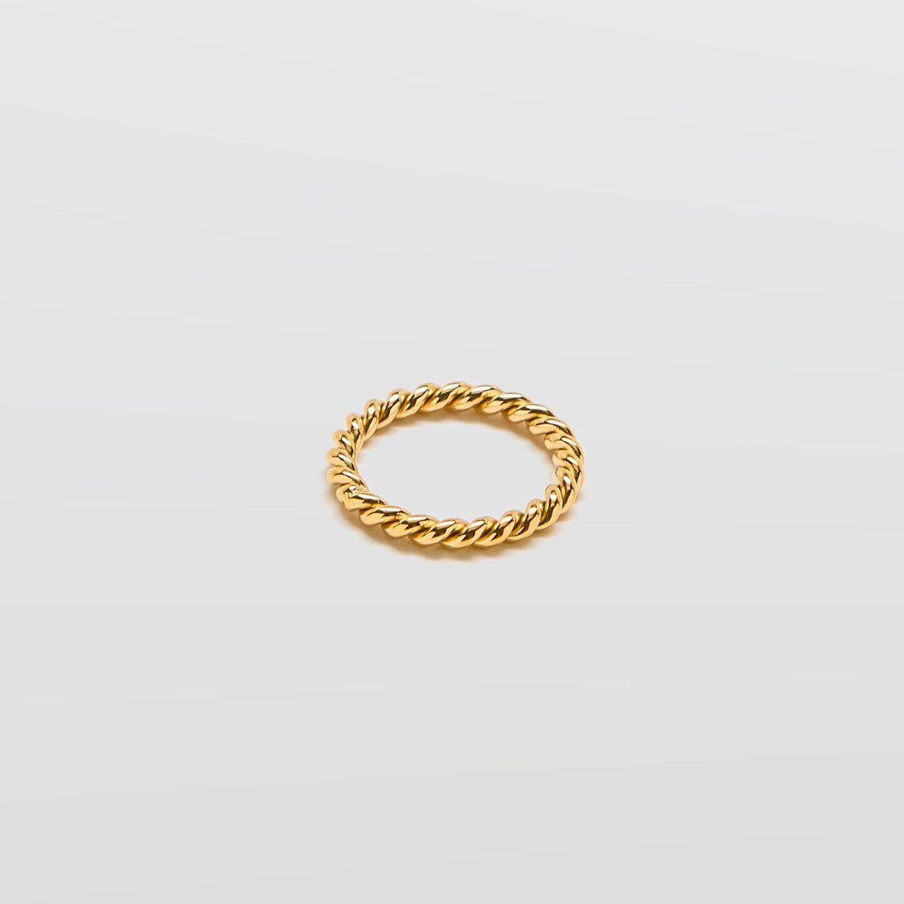 Gold Medium Rope Twist Stacking Ring - Admiral Row