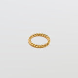 Gold Medium Rope Twist Stacking Ring - Admiral Row