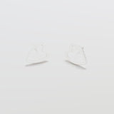 Silver Heart Outline Stud Earrings - Imperfect - Admiral Row